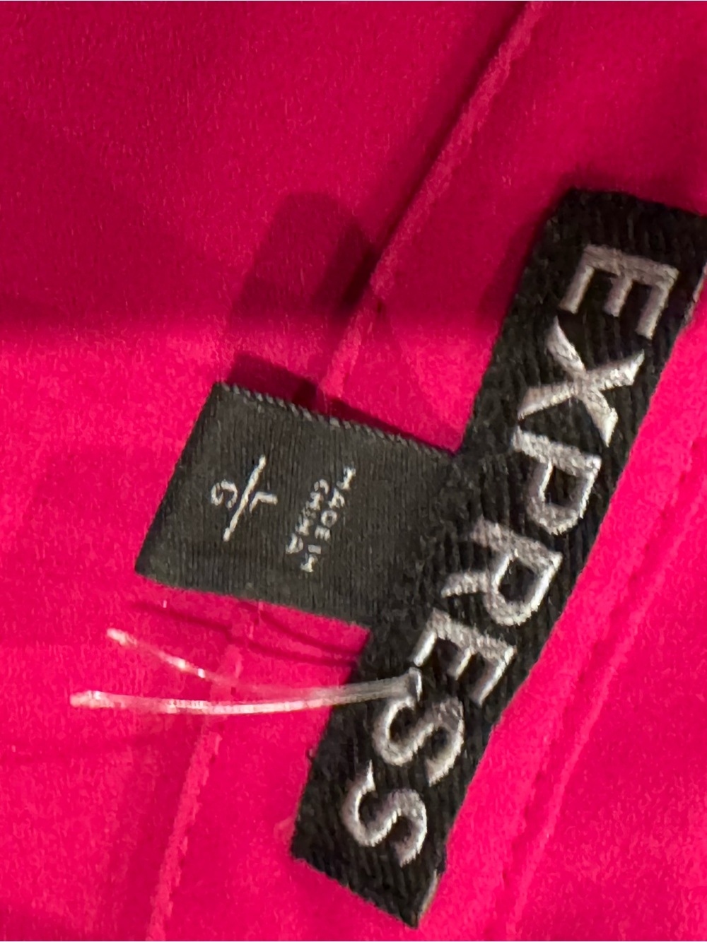 Express Fuchsia Button-Front Blouse - Picture 4 of 6